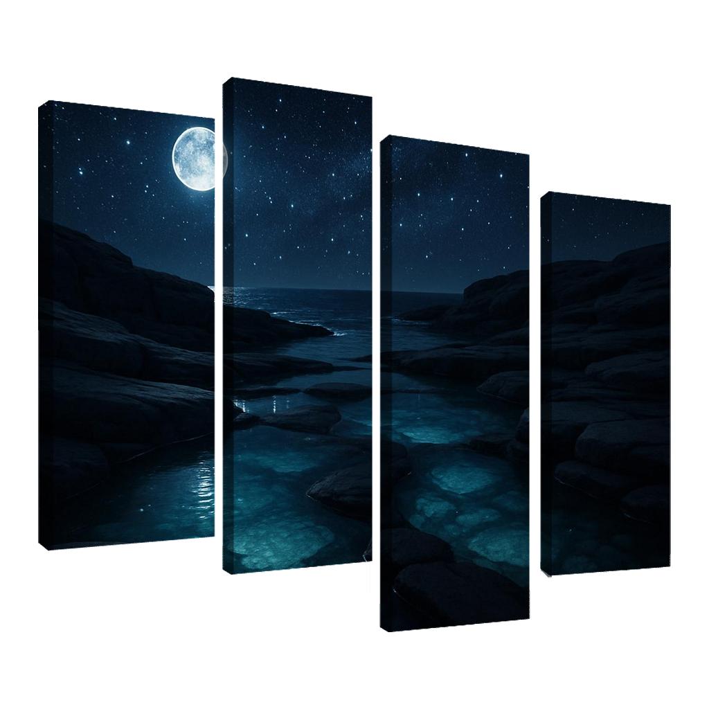 Starlit Reflections Of Crystal Sound abstract paintings frame
