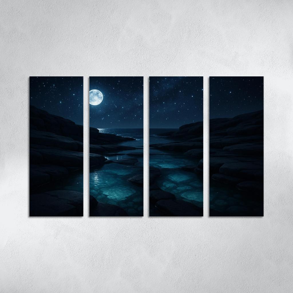 Starlit Reflections Of Crystal Sound abstract paintings frame