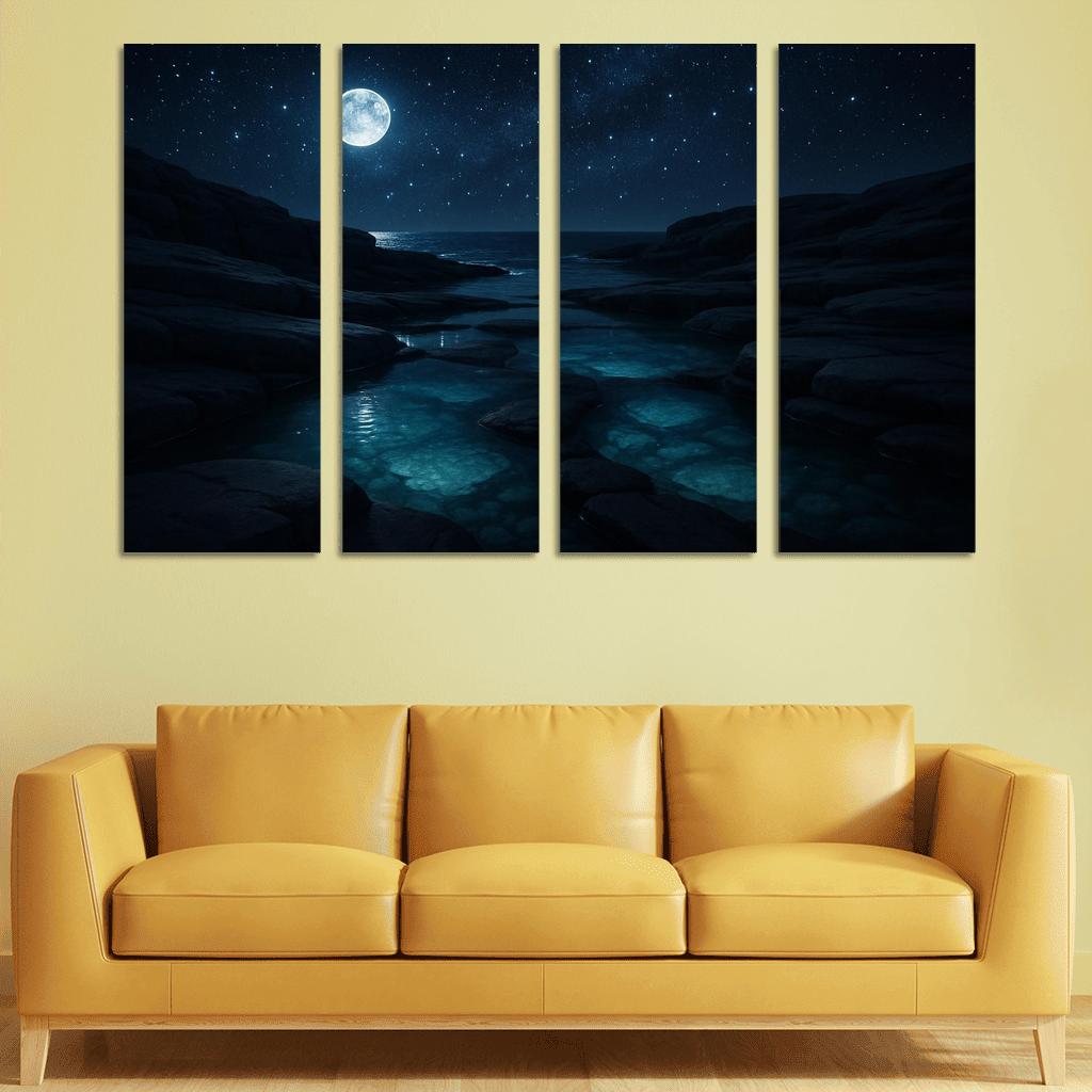 Starlit Reflections Of Crystal Sound abstract paintings frame