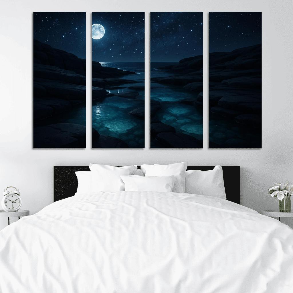 Starlit Reflections Of Crystal Sound abstract paintings frame