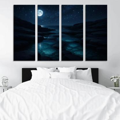 Starlit Reflections Of Crystal Sound abstract paintings frame