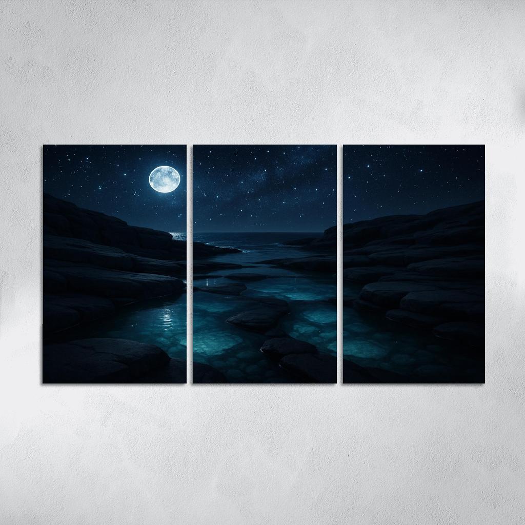 Starlit Reflections Of Crystal Sound abstract paintings frame