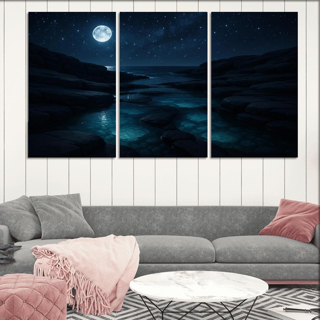 Starlit Reflections Of Crystal Sound abstract paintings frame