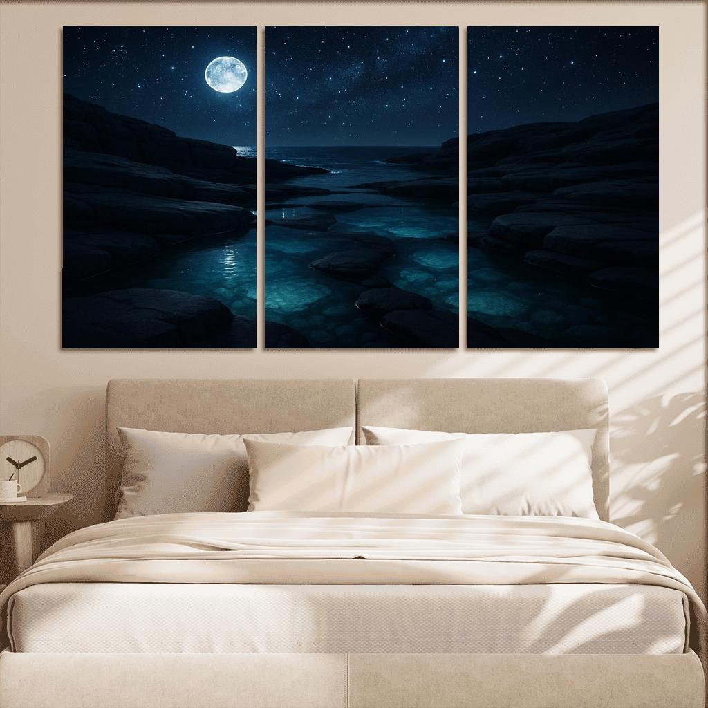 Starlit Reflections Of Crystal Sound abstract paintings frame