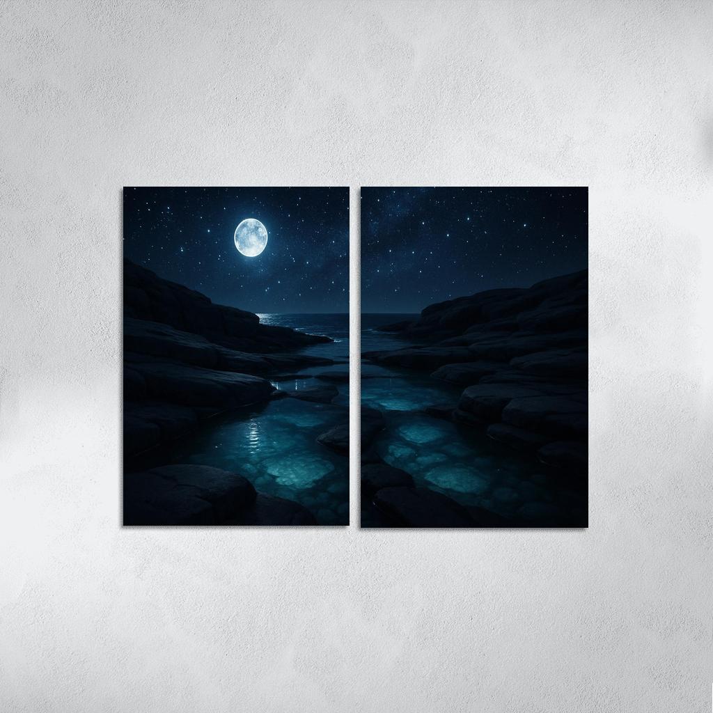 Starlit Reflections Of Crystal Sound abstract paintings frame