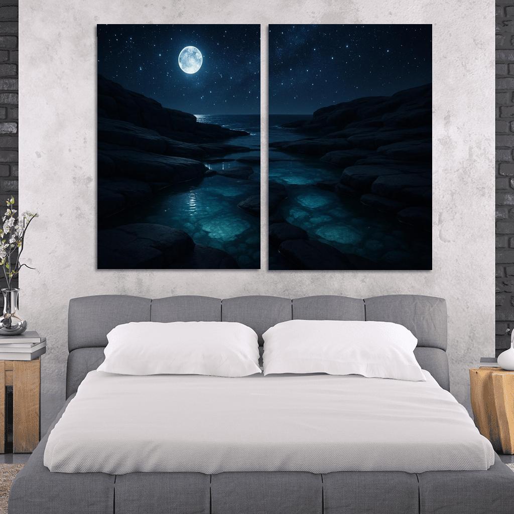 Starlit Reflections Of Crystal Sound abstract paintings frame
