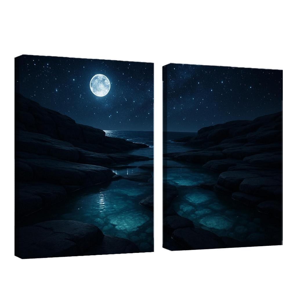 Starlit Reflections Of Crystal Sound abstract paintings frame