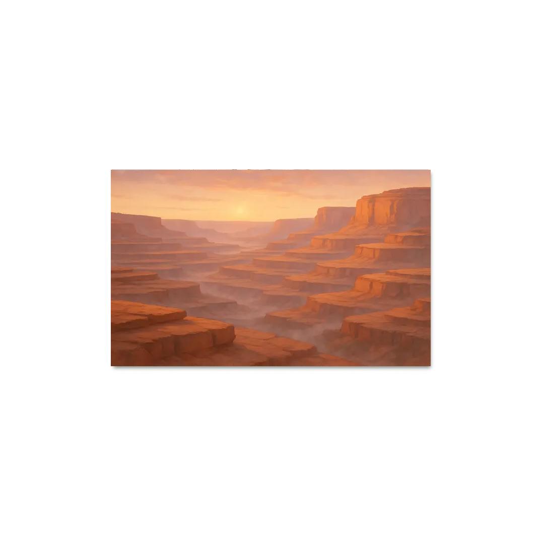 Amber Dawn Above The Terraced Cliffs framed paintings