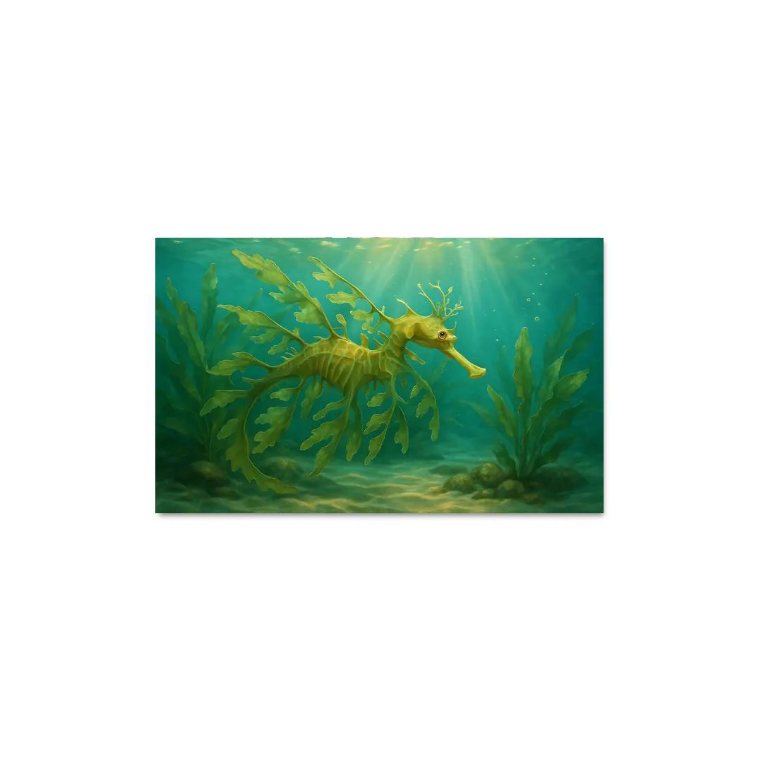 Leafy Sea Dragon Drifting In Kelp Forest Light home decor
