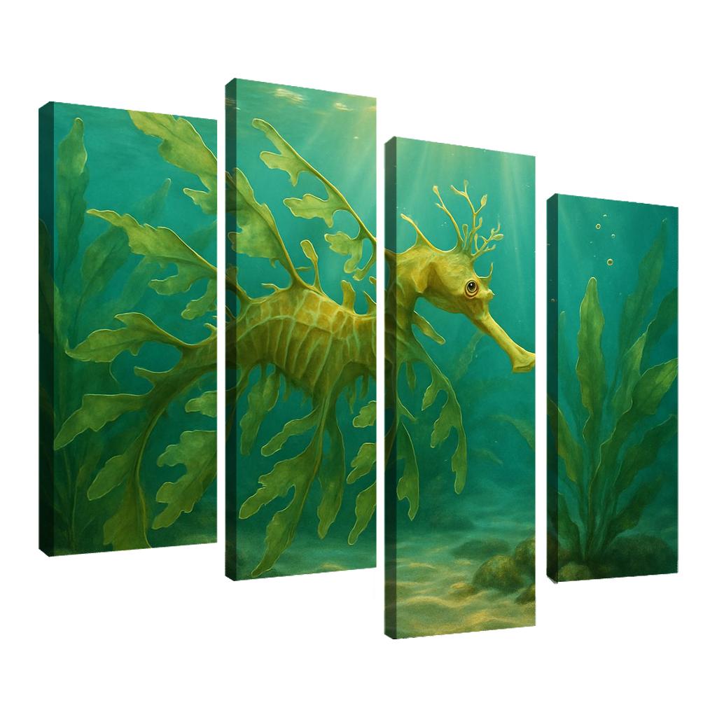 Leafy Sea Dragon Drifting In Kelp Forest Light home decor