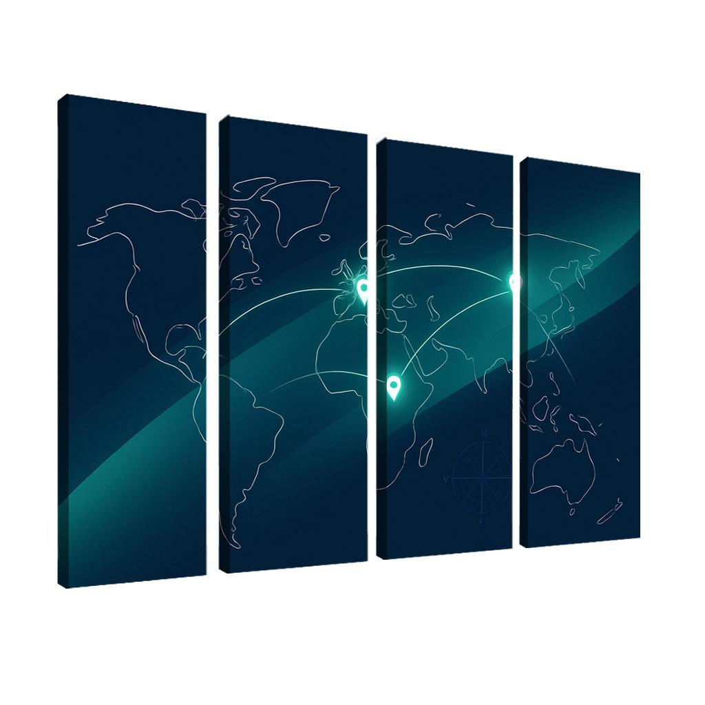 Celestial Crossing Routes multi-panel paintings