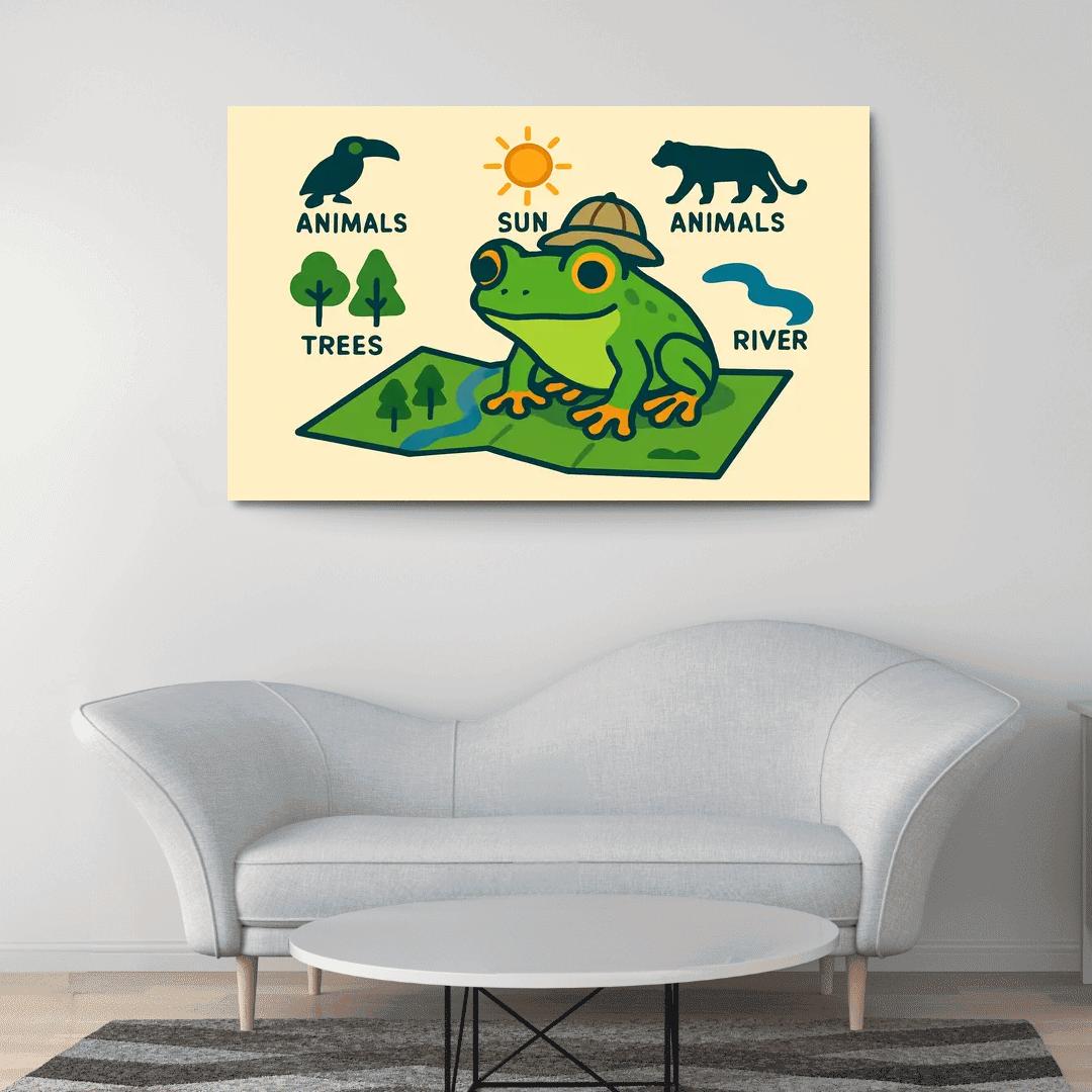 Rainforest Ranger Frog Map home decor