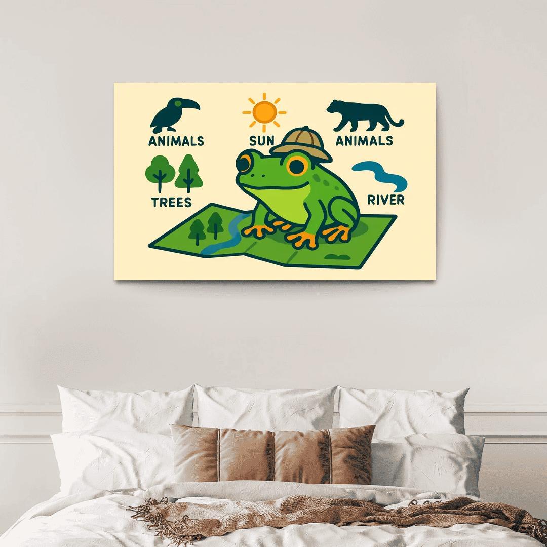 Rainforest Ranger Frog Map home decor