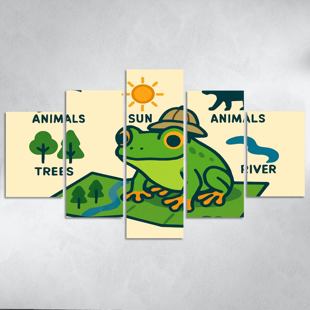 Rainforest Ranger Frog Map home decor