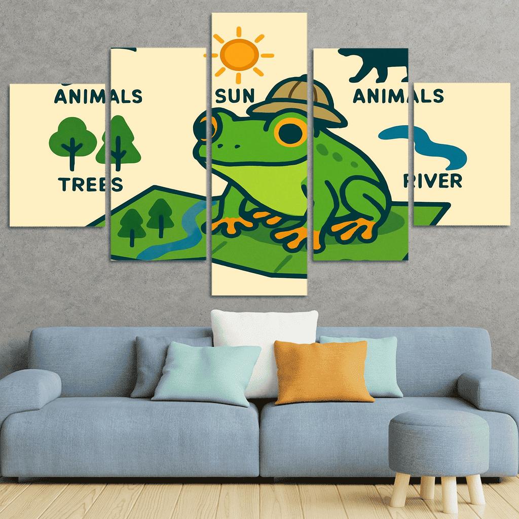 Rainforest Ranger Frog Map home decor