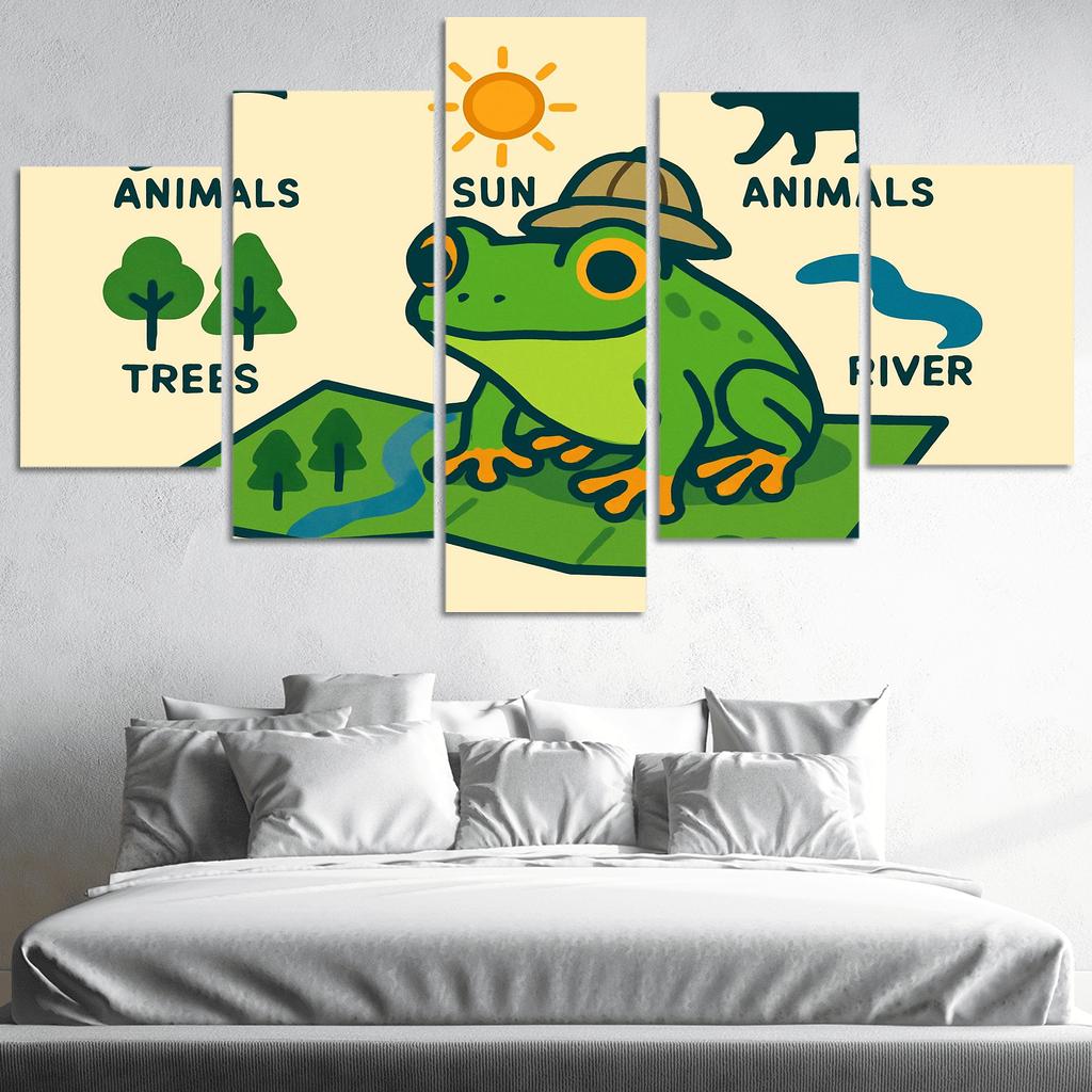 Rainforest Ranger Frog Map home decor