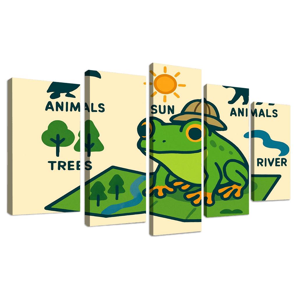 Rainforest Ranger Frog Map home decor