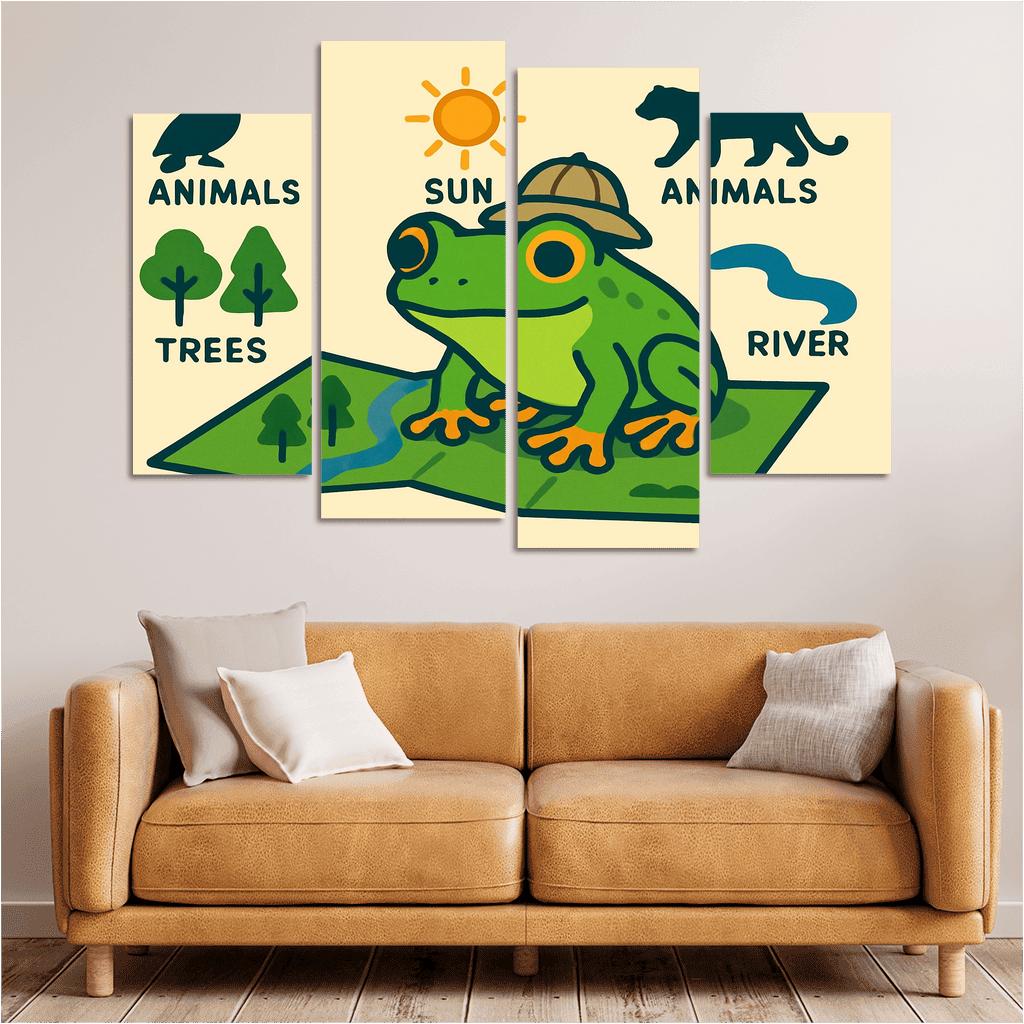 Rainforest Ranger Frog Map home decor