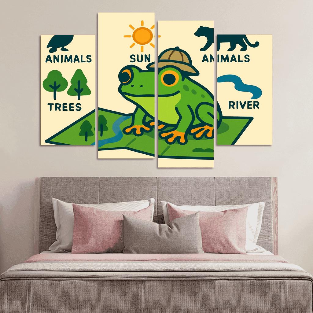 Rainforest Ranger Frog Map home decor