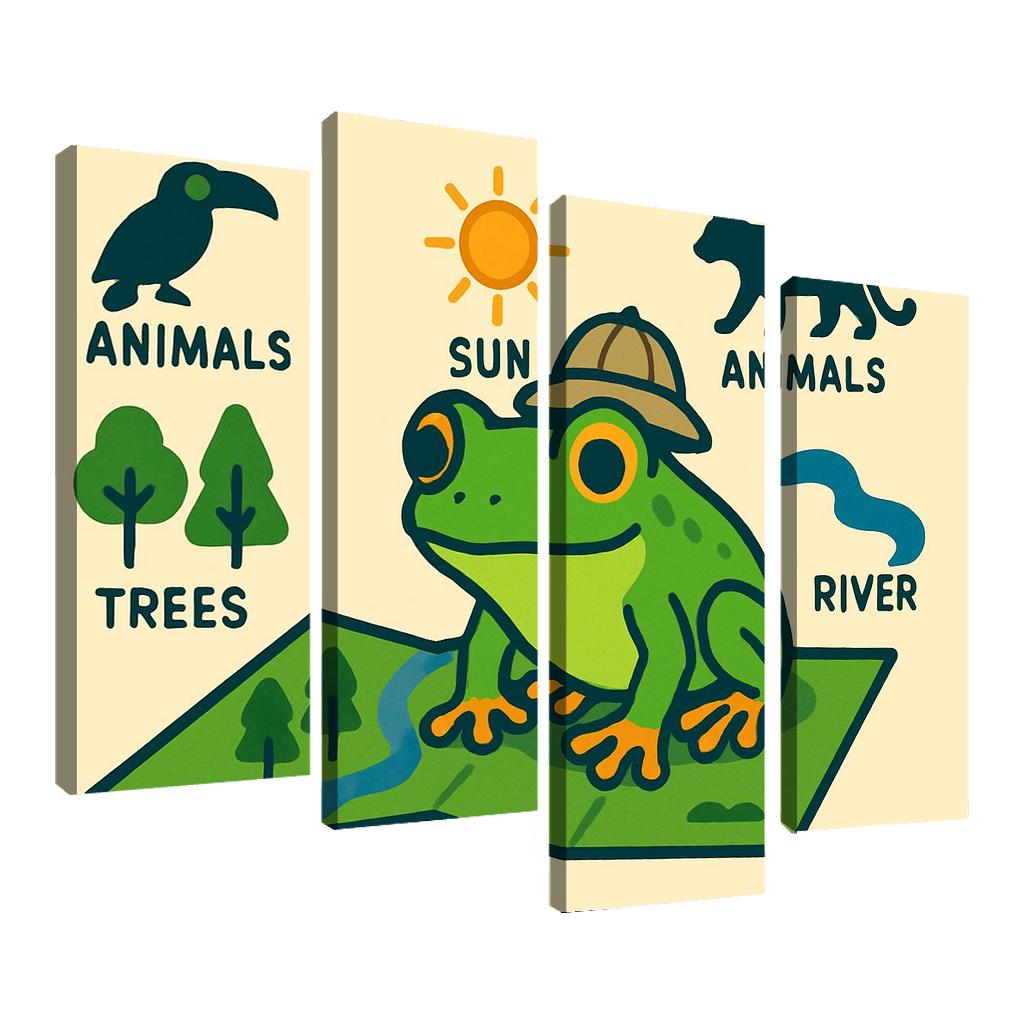 Rainforest Ranger Frog Map home decor