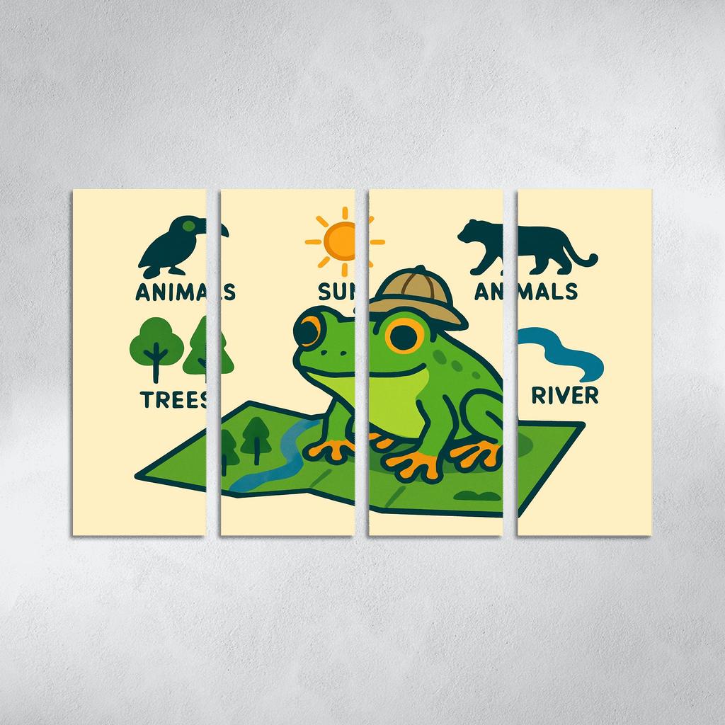 Rainforest Ranger Frog Map home decor