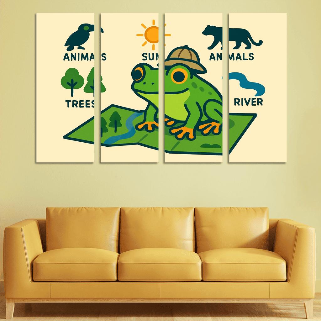 Rainforest Ranger Frog Map home decor