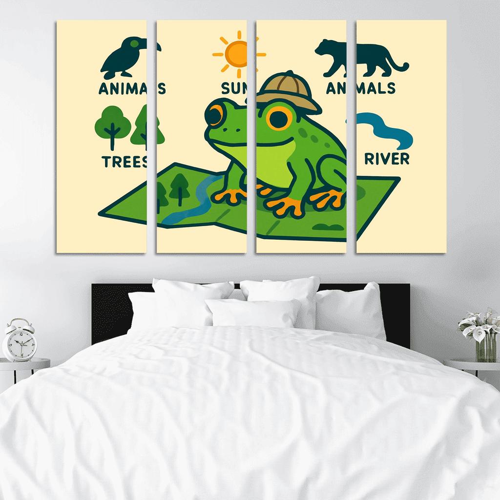 Rainforest Ranger Frog Map home decor