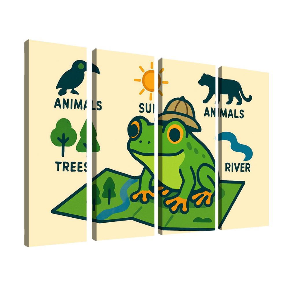 Rainforest Ranger Frog Map home decor