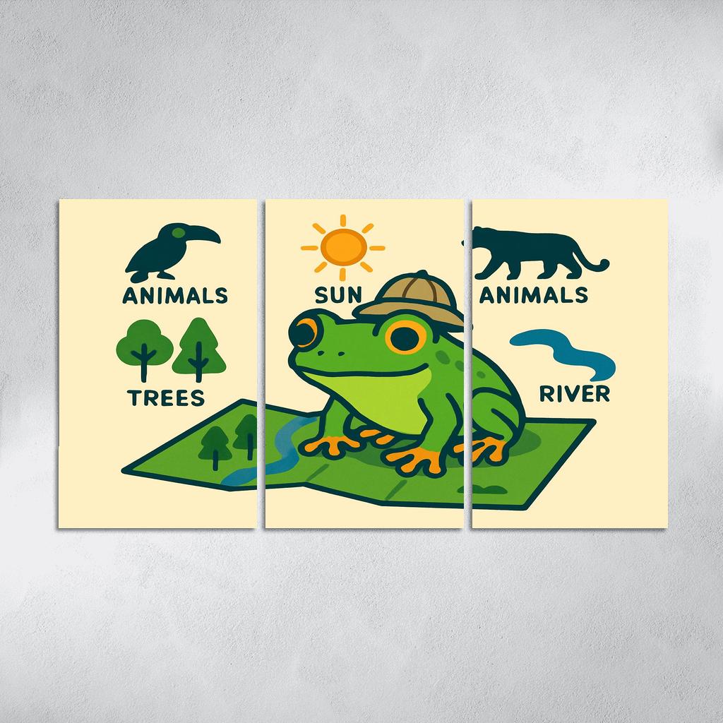 Rainforest Ranger Frog Map home decor