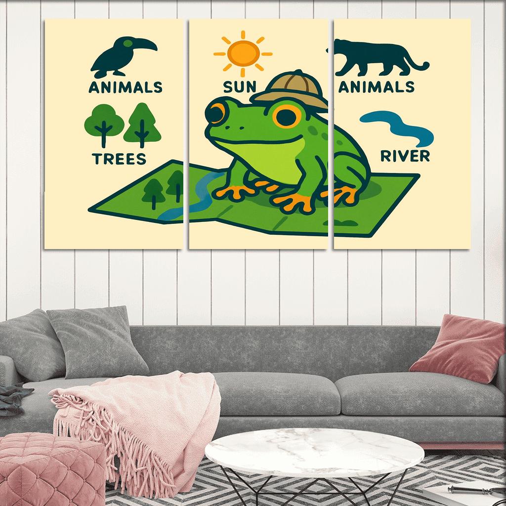 Rainforest Ranger Frog Map home decor