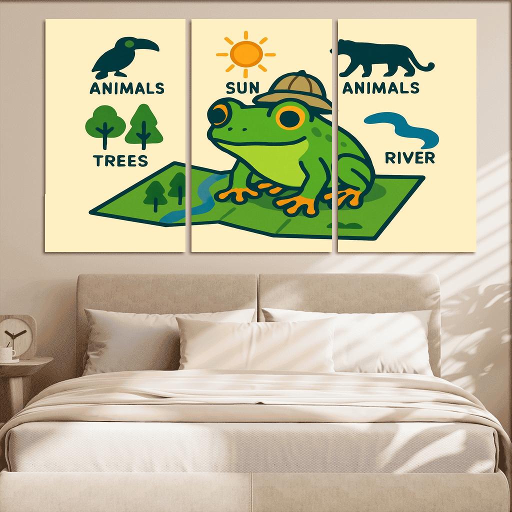 Rainforest Ranger Frog Map home decor