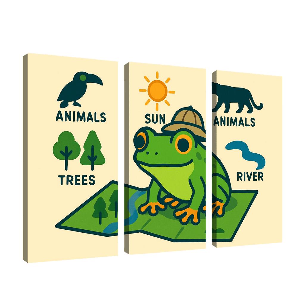 Rainforest Ranger Frog Map home decor