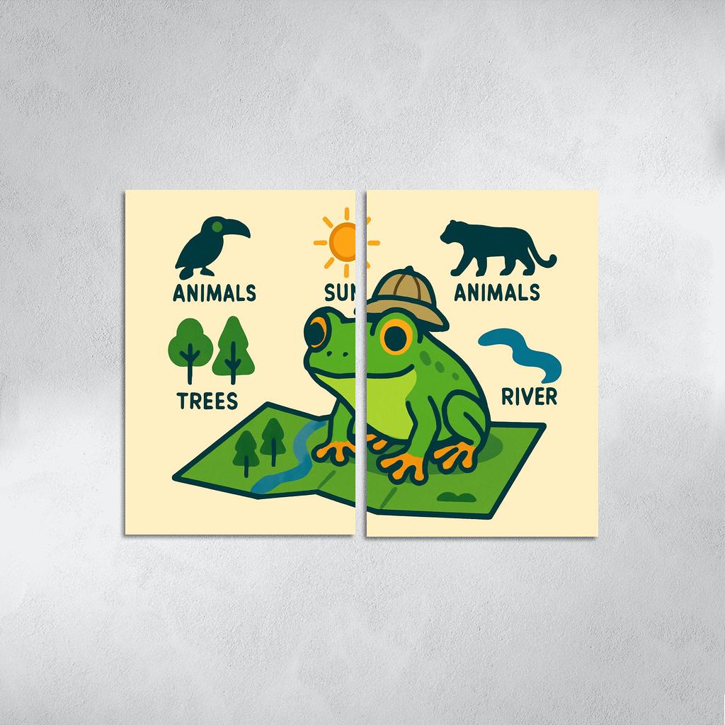 Rainforest Ranger Frog Map home decor