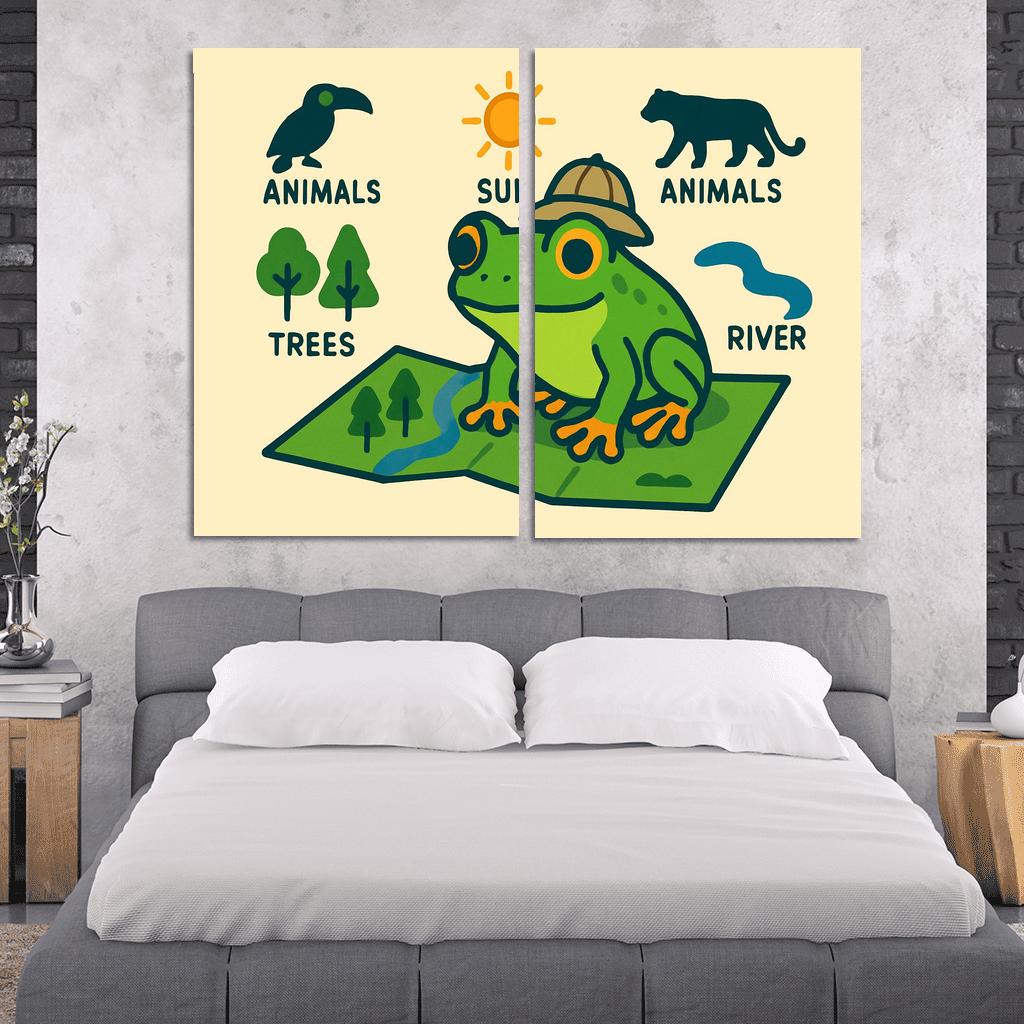 Rainforest Ranger Frog Map home decor