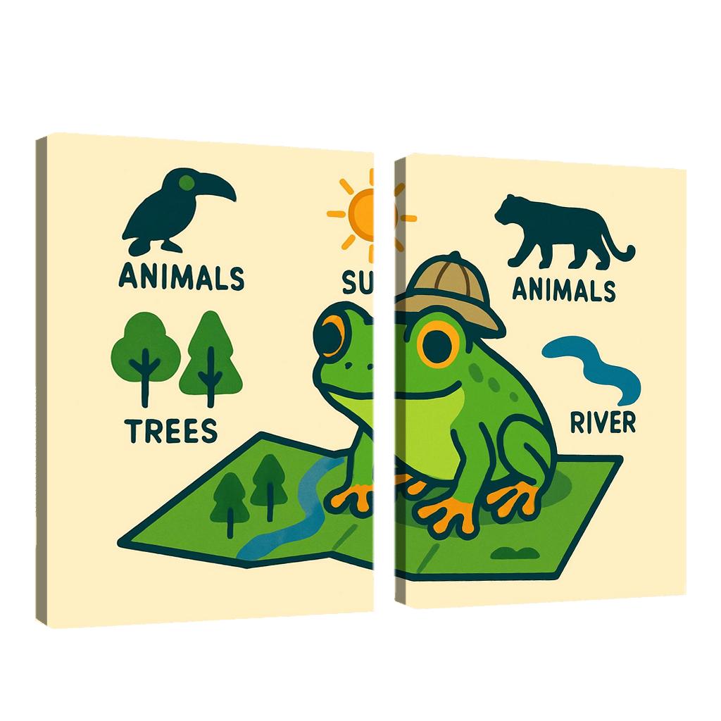 Rainforest Ranger Frog Map home decor