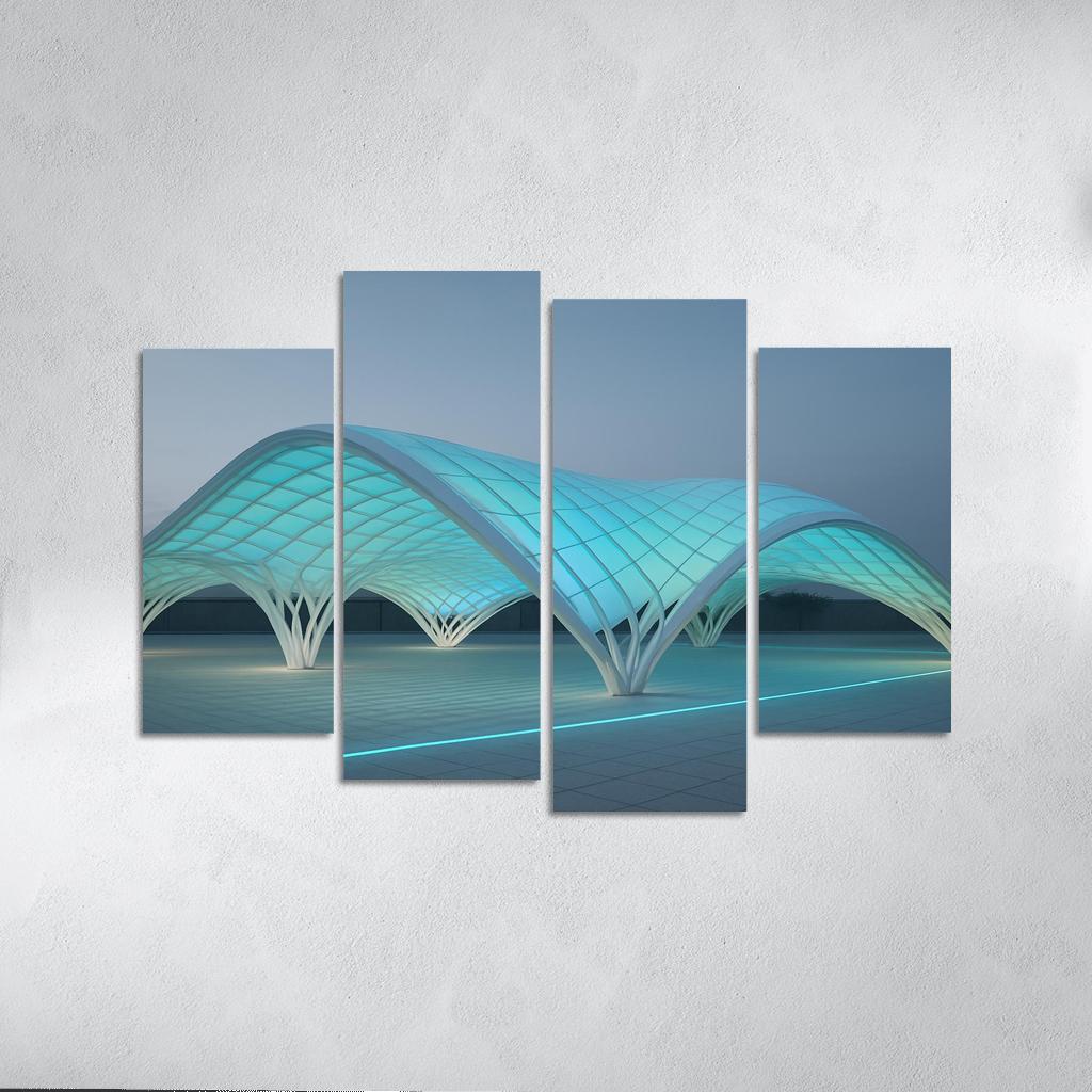 Adaptive Light Weave Pavilion art trends