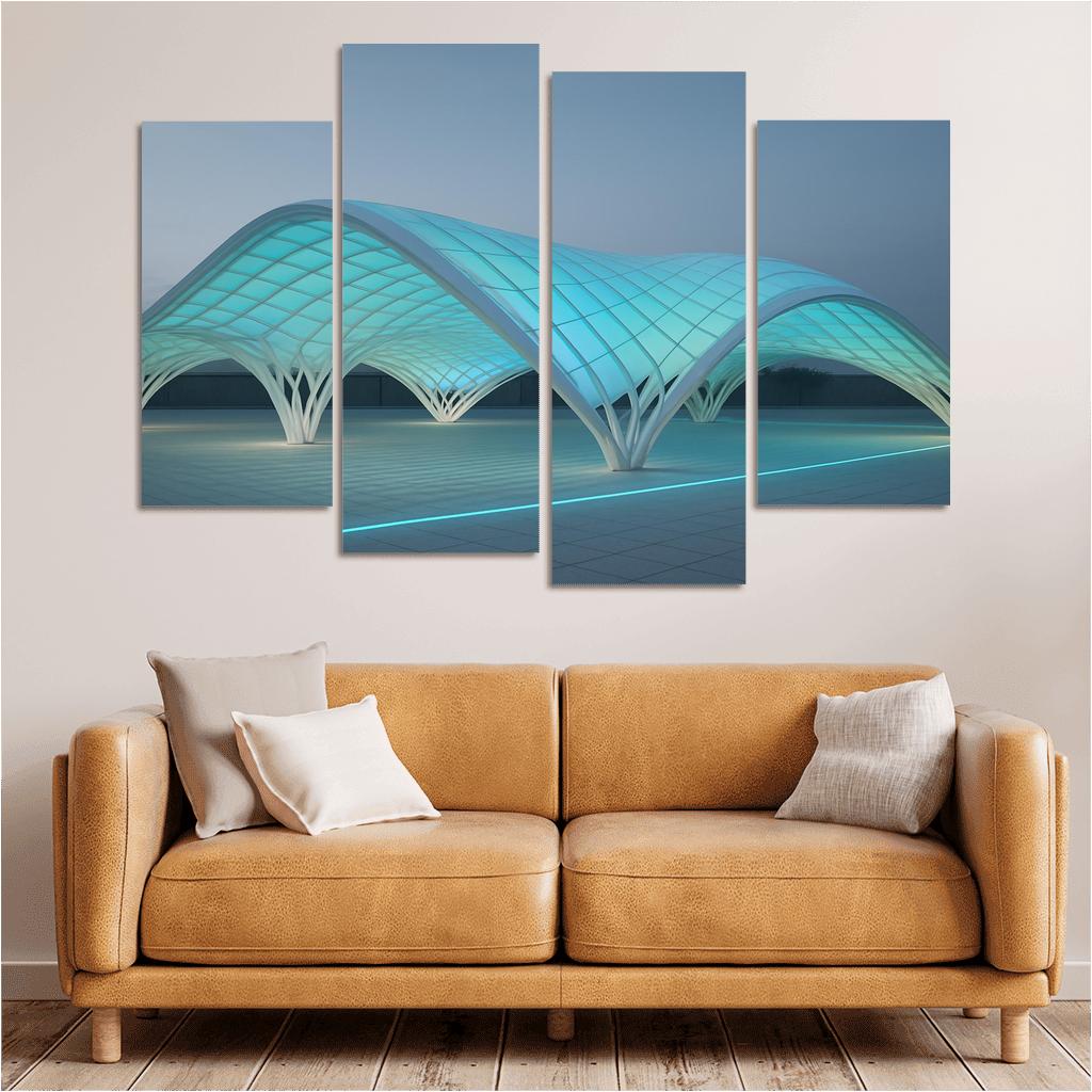 Adaptive Light Weave Pavilion art trends