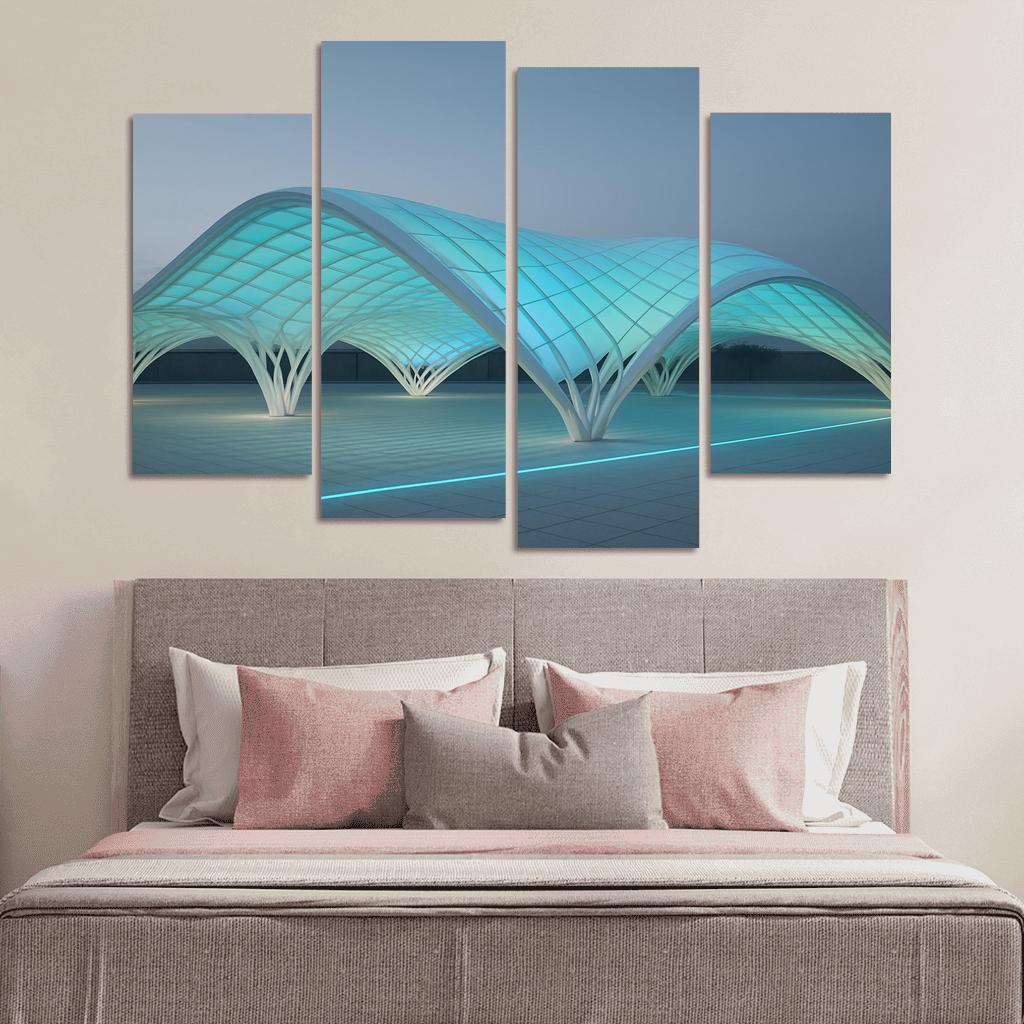 Adaptive Light Weave Pavilion art trends