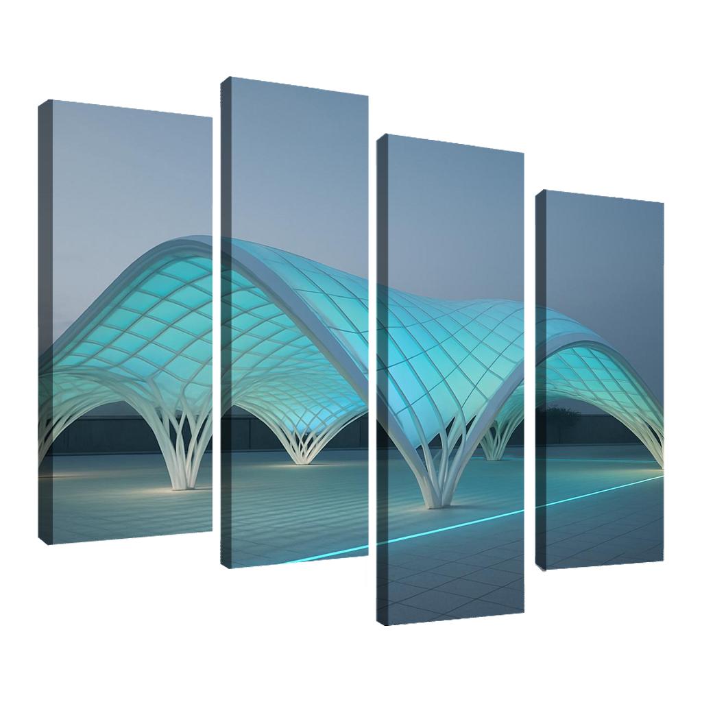 Adaptive Light Weave Pavilion art trends