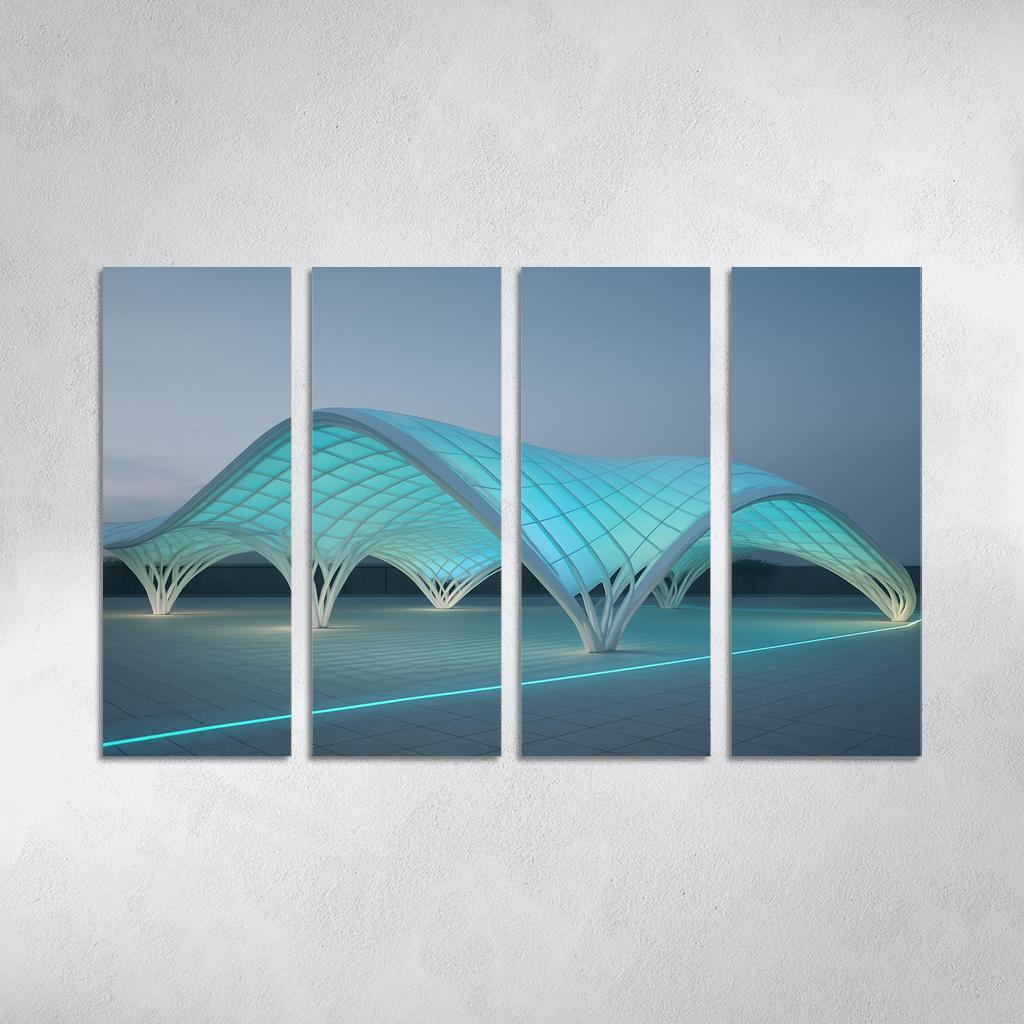 Adaptive Light Weave Pavilion art trends