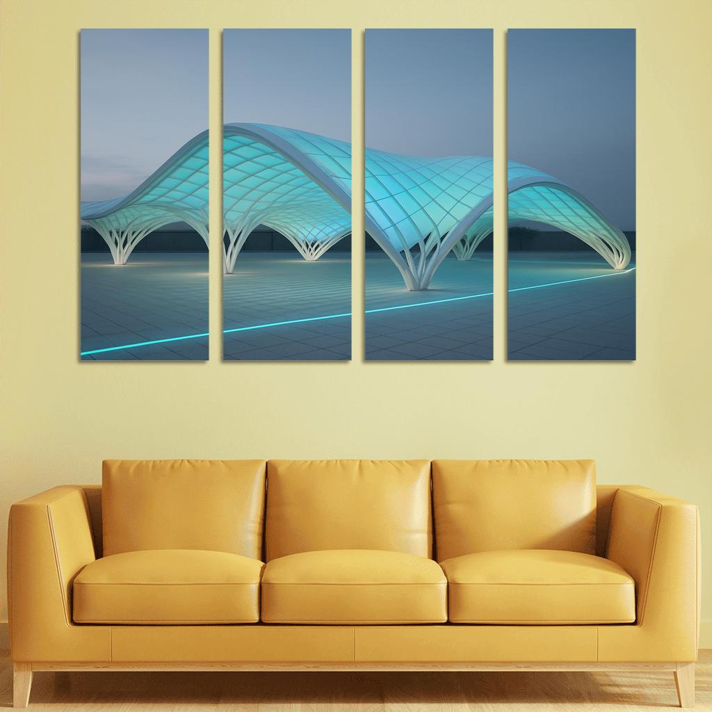 Adaptive Light Weave Pavilion art trends