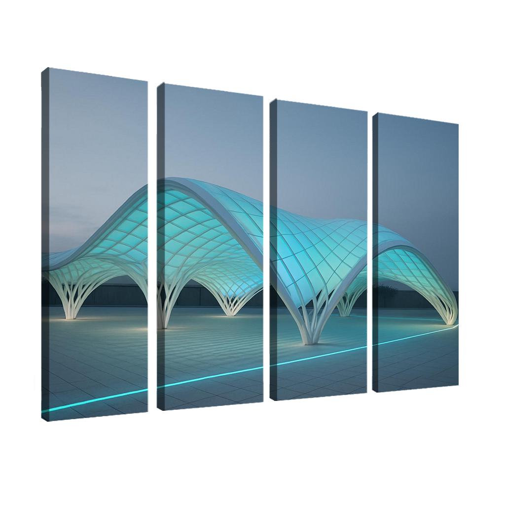 Adaptive Light Weave Pavilion art trends