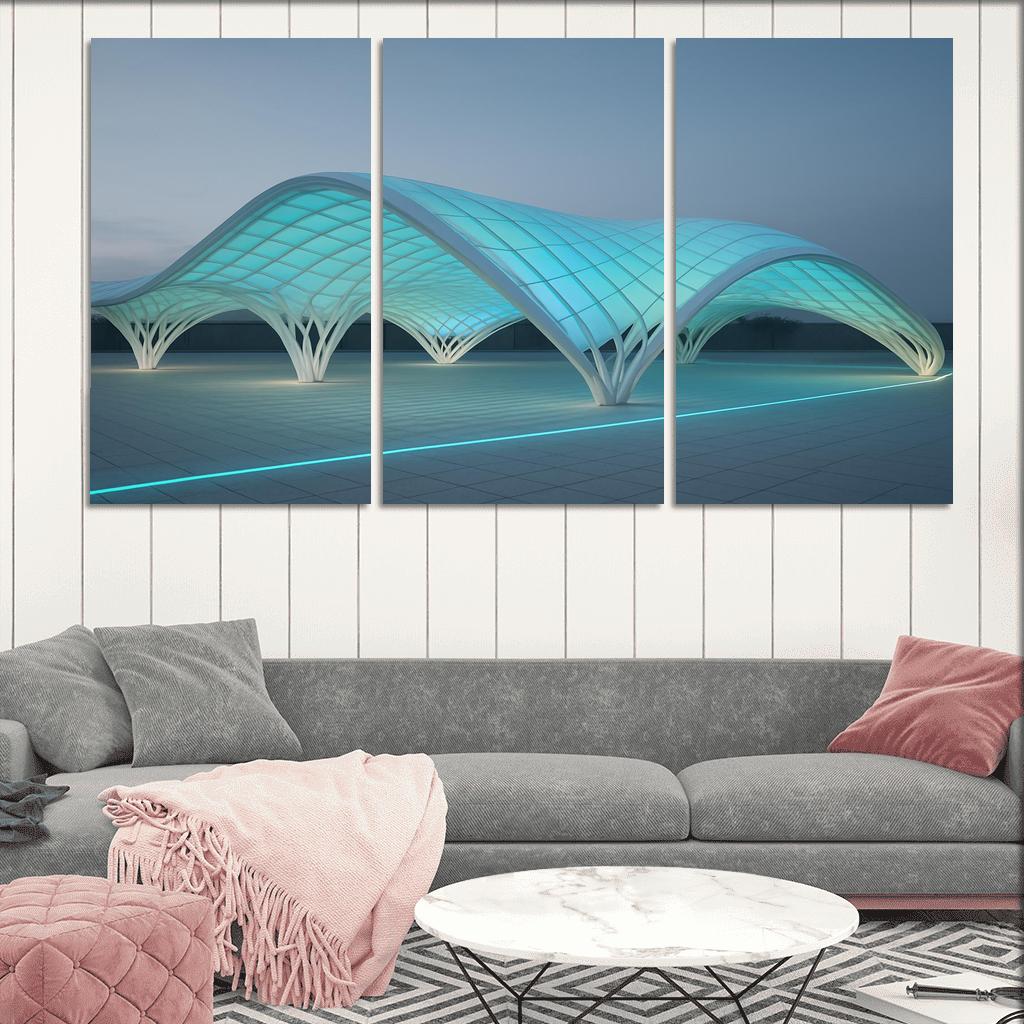 Adaptive Light Weave Pavilion art trends