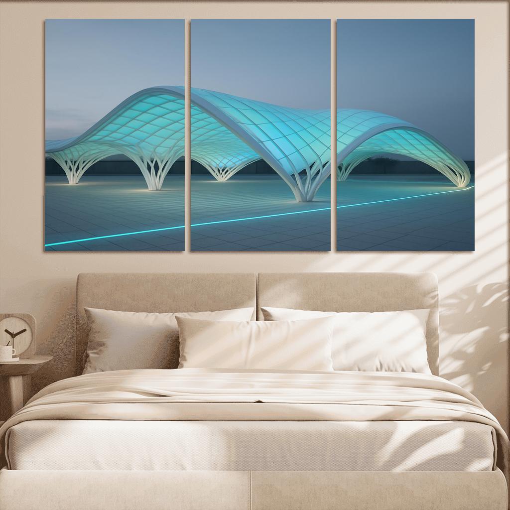 Adaptive Light Weave Pavilion art trends