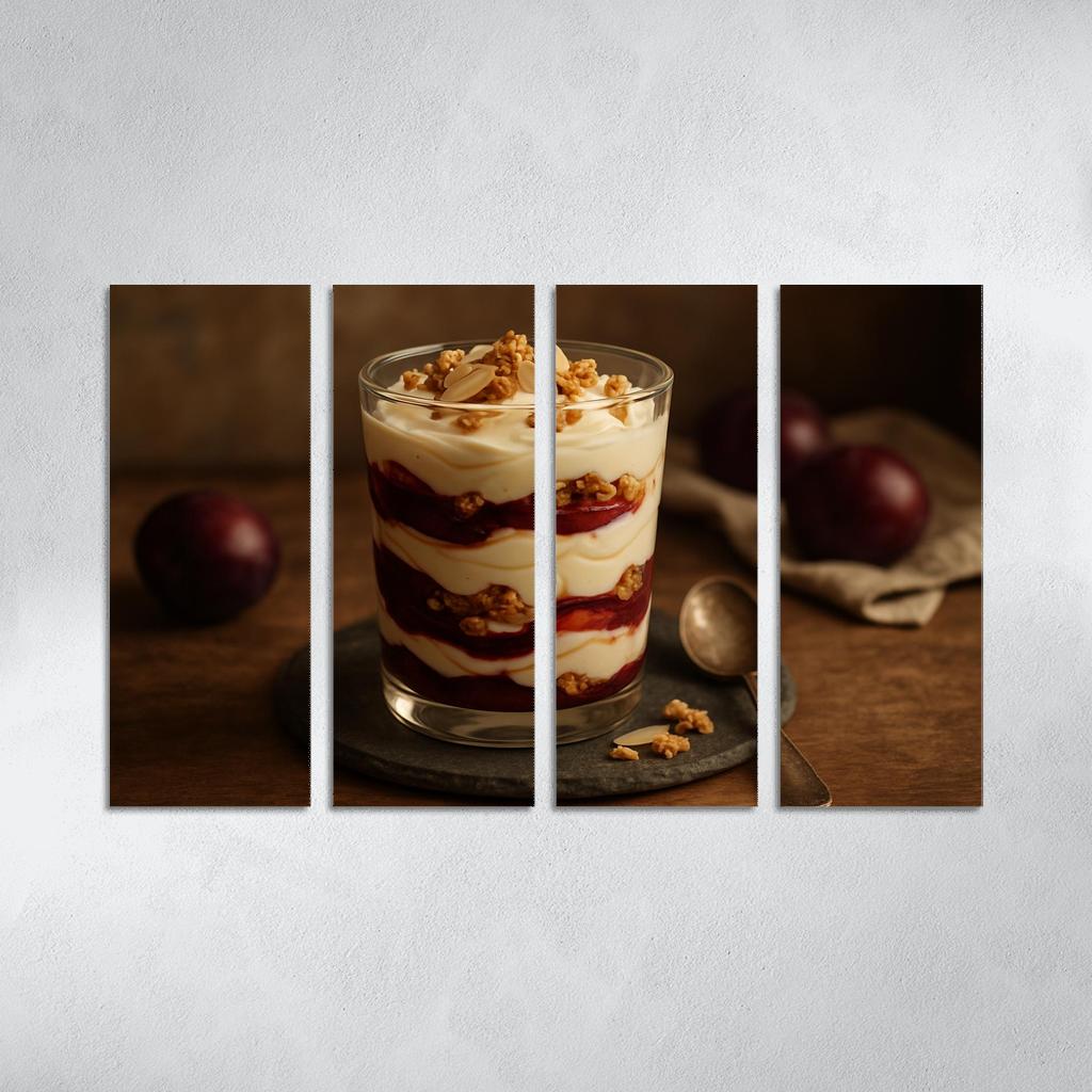 Roasted Plum Parfait With Honey Yogurt Clouds one-piece frames