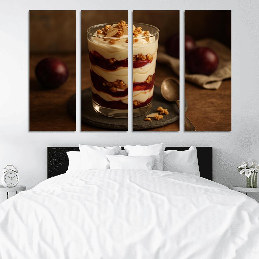 Roasted Plum Parfait With Honey Yogurt Clouds one-piece frames