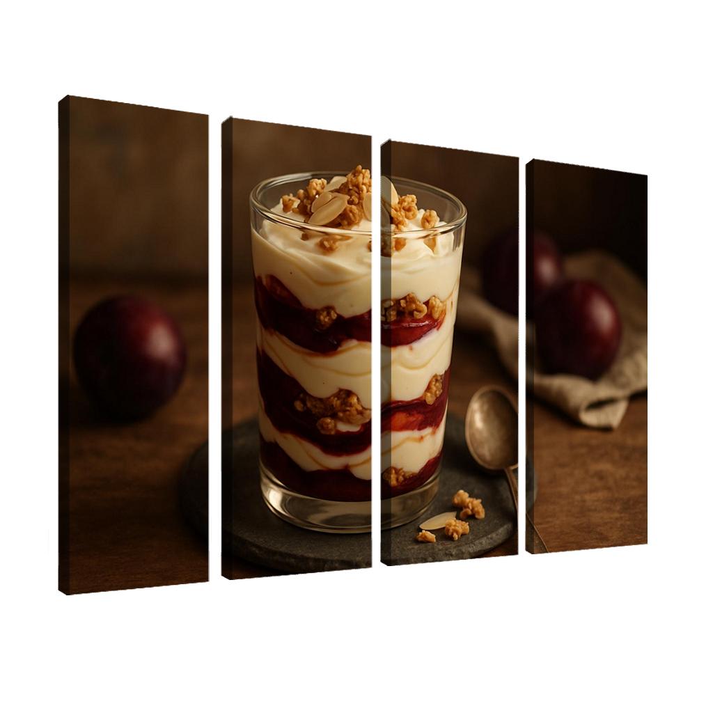 Roasted Plum Parfait With Honey Yogurt Clouds one-piece frames