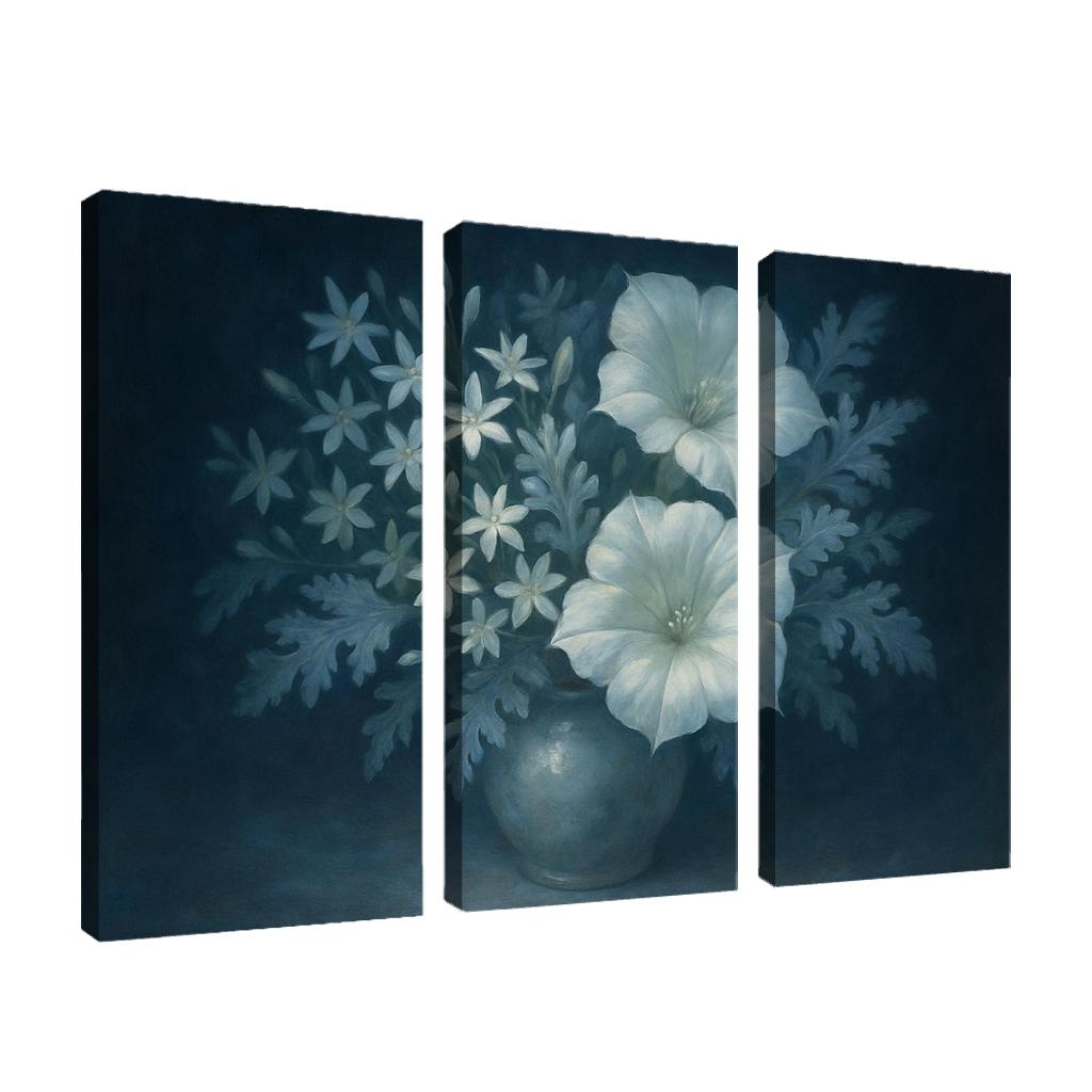 Nocturnal Moonlit Garden Bouquet modern paintings frame