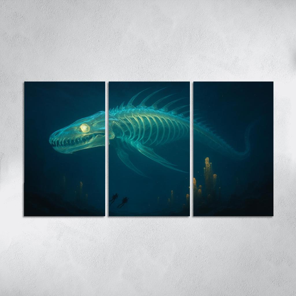 The Glassbone Leviathan oil paintings frame