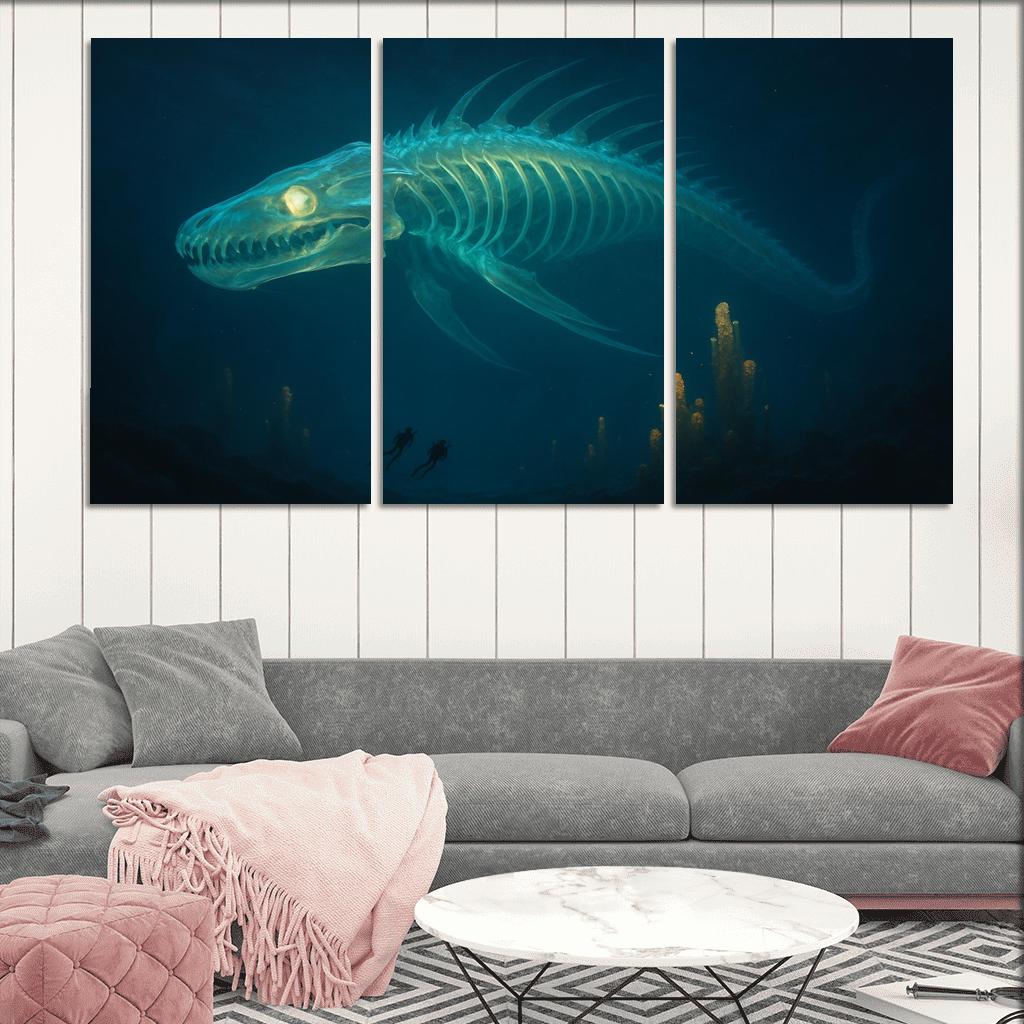 The Glassbone Leviathan oil paintings frame